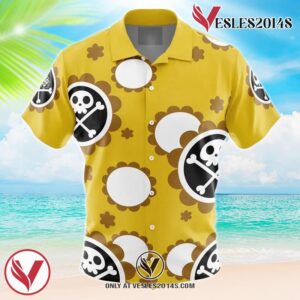 Jinbe Timeskip OP Hawaiian Button Up Shirt, Perfect Gifts For Anime Lovers - Vesles2014S