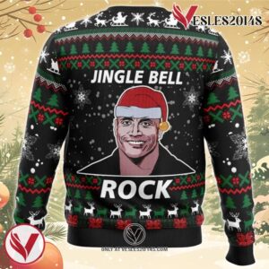 Jingle Bell Rock Dwayne Johnson Ugly Christmas Sweater, Unique Christmas Gift For Fans - Vesles2014S 1
