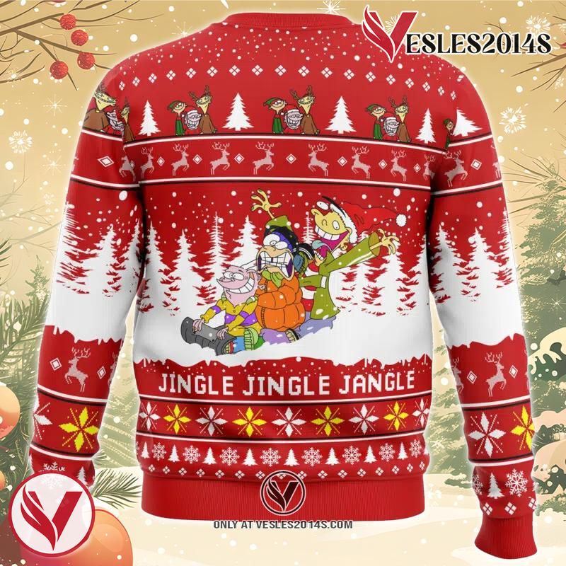 Jingle Jingle Jangle Ed Edd n Eddy Ugly Christmas Sweater, Unique Christmas Gift For Fans - Vesles2014S 1
