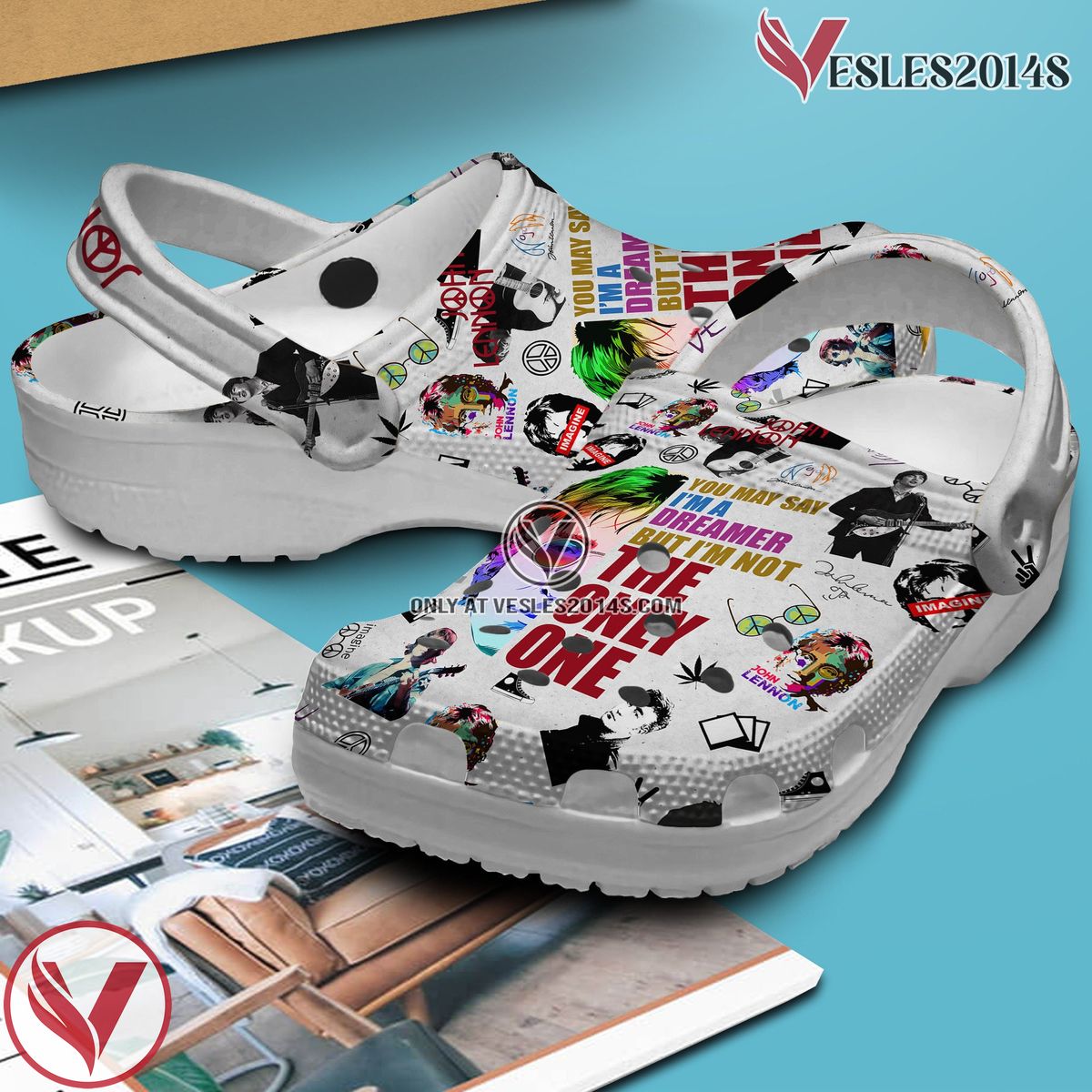 John Lennon Music Crocs Crocband Clogs Shoes, Unique Gifts For Fans Style 1 - Vesles2014S 2