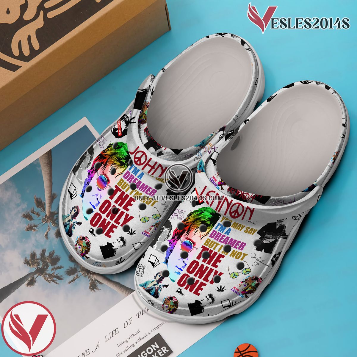 John Lennon Music Crocs Crocband Clogs Shoes, Unique Gifts For Fans Style 1 - Vesles2014S 3