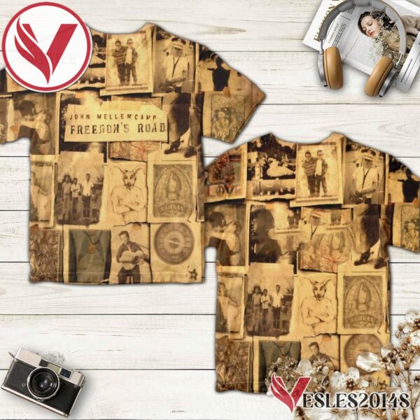 John Mellencamp Freedom's Road Album Cover Shirt, Perfect Gifts For Music Lovers - Vesles2014S