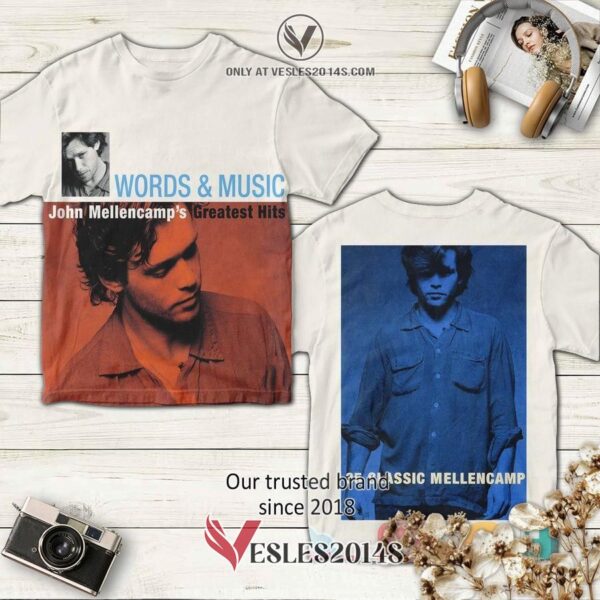 John Mellencamp-Words and Music Album White-Blue 3D Shirt, Unique Gifts For Music Lovers - Vesles2014S