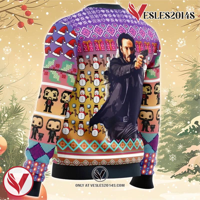 John Wick Ugly Christmas Sweater, Unique Christmas Gift For Fans - Vesles2014S 2