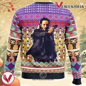 John Wick Ugly Christmas Sweater, Unique Christmas Gift For Fans - Vesles2014S 3