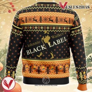 Johnnie Walker Black Label Ugly Christmas Sweater, Unique Christmas Gift For Fans - Vesles2014S 1