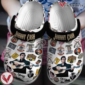Johnny Cash MusicCrocs Crocband Clogs Shoes, Unique Gifts For Fans - Vesles2014S