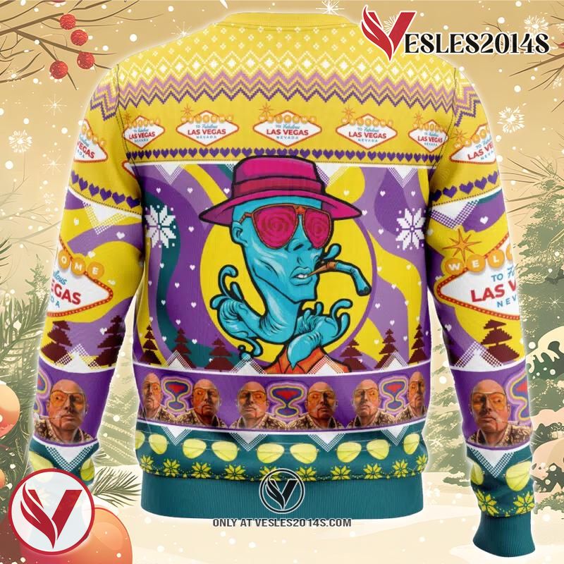 Johnny Depp Fear and Loathing Ugly Christmas Sweater, Unique Christmas Gift For Fans - Vesles2014S 1