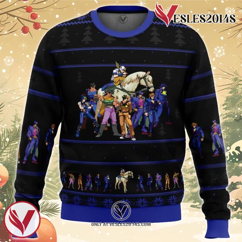 Jojo’s Bizarre Adventure Generations Ugly Christmas Sweater, Unique Christmas Gift For Fans - Vesles2014S