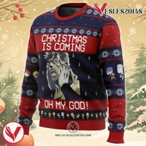 Jojo’s Bizarre Adventure Joseph Joestar Oh My God Ugly Christmas Sweater, Unique Christmas Gift For Fans - Vesles2014S 1