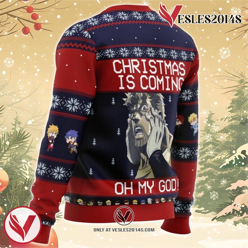 Jojo’s Bizarre Adventure Joseph Joestar Oh My God Ugly Christmas Sweater, Unique Christmas Gift For Fans - Vesles2014S 2
