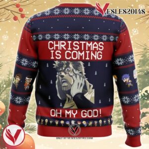 Jojo’s Bizarre Adventure Joseph Joestar Oh My God Ugly Christmas Sweater, Unique Christmas Gift For Fans - Vesles2014S 3