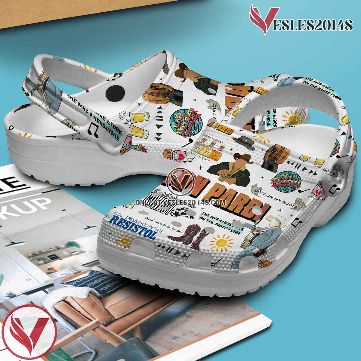 Jon Pardi Music Crocs Crocband Clogs Shoes, Unique Gifts For Fans Style 2 - Vesles2014S 2