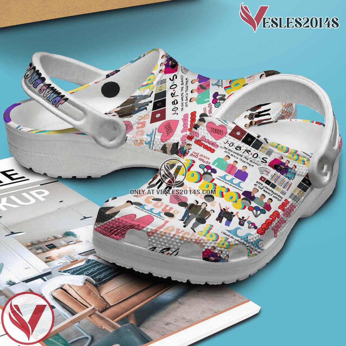 Jonas Brothers Music Crocs Crocband Clogs Shoes, Unique Gifts For Fans Style 2 - Vesles2014S 2