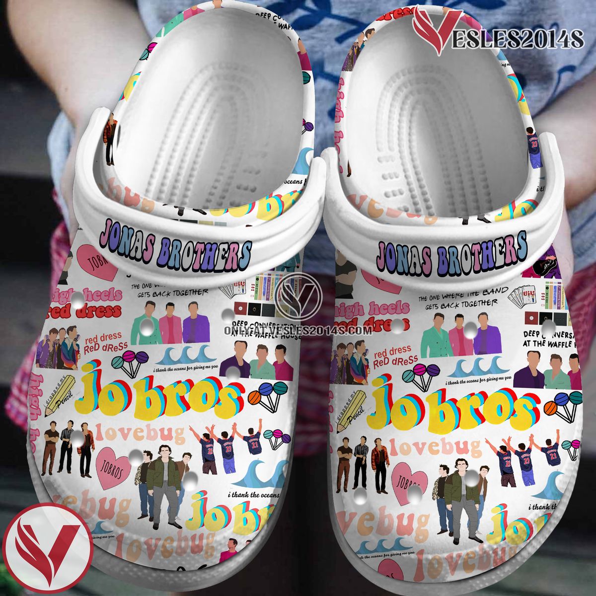 Jonas Brothers Music Crocs Crocband Clogs Shoes, Unique Gifts For Fans Style 2 - Vesles2014S