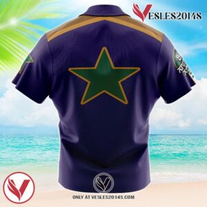 Jotaro Kujo Jojo’s Bizarre Adventure Hawaiian Button Up Shirt, Perfect Gifts For Anime Lovers - Vesles2014S 1