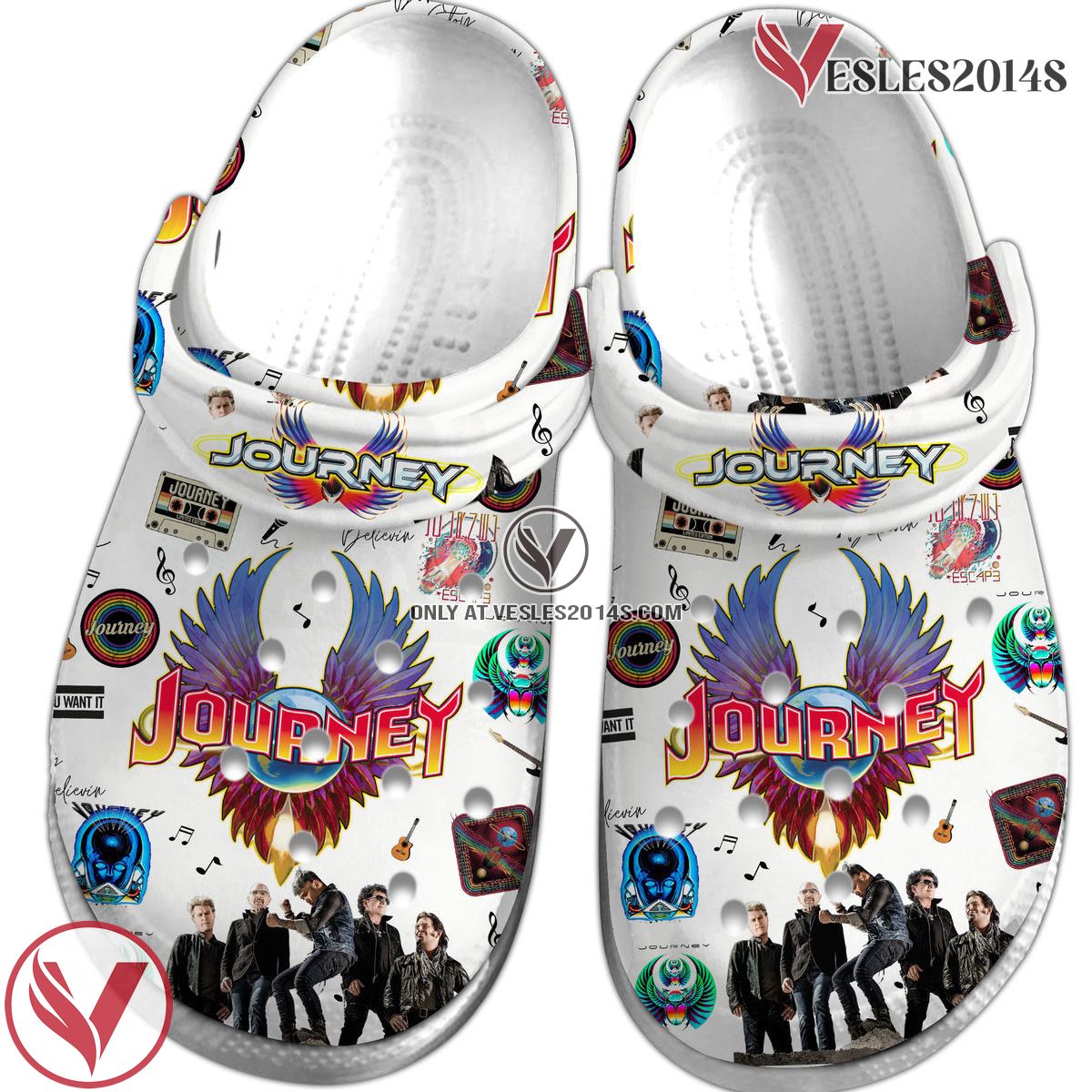 Jouney Music Crocs Crocband Clogs Shoes, Unique Gifts For Fans Style 4 - Vesles2014S 2
