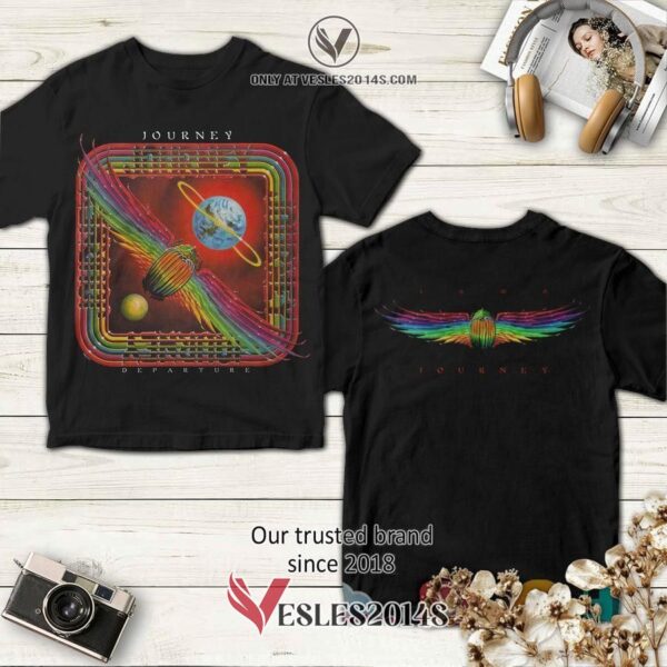 Journey Band Departure black Album 3D T-Shirt, Unique Gifts For Music Lovers - Vesles2014S
