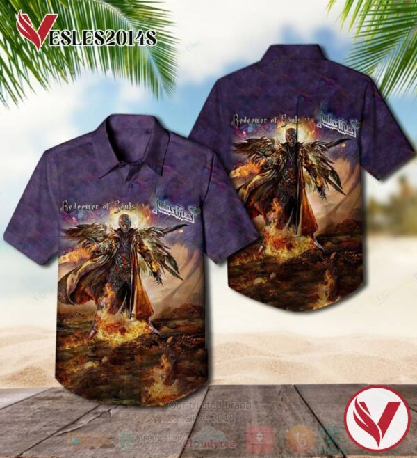 Judas Priest Redeemer of Souls Album Hawaiian Shirt, Best Gift For Music Lovers Vesles2014S