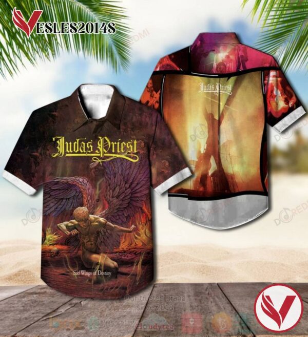Judas Priest Sad Wings of Destiny Album Hawaiian Shirt, Best Gift For Music Lovers Vesles2014S uuh