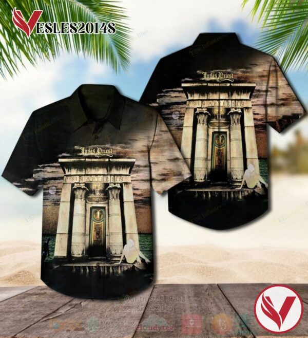 Judas Priest Sin After Sin Album Hawaiian Shirt, Best Gift For Music Lovers Vesles2014S