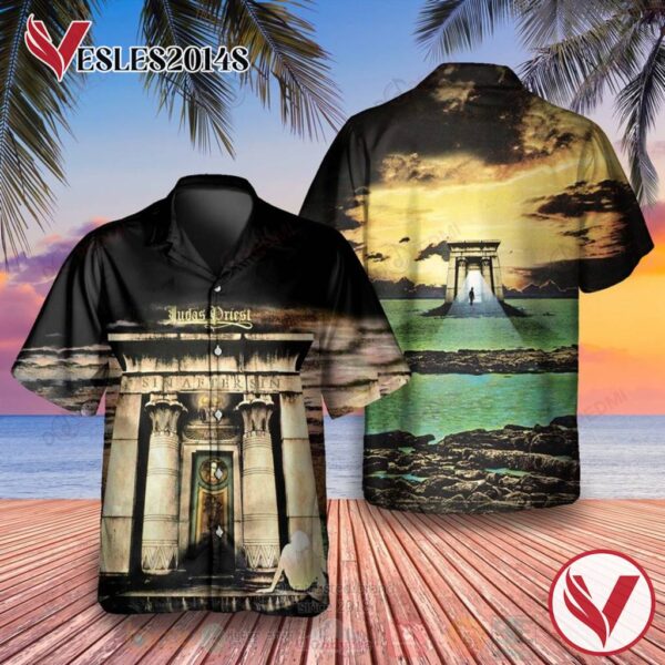 Judas Priest Sin After Sin Album Hawaiian Shirt, Best Gift For Music Lovers Vesles2014S ZRo