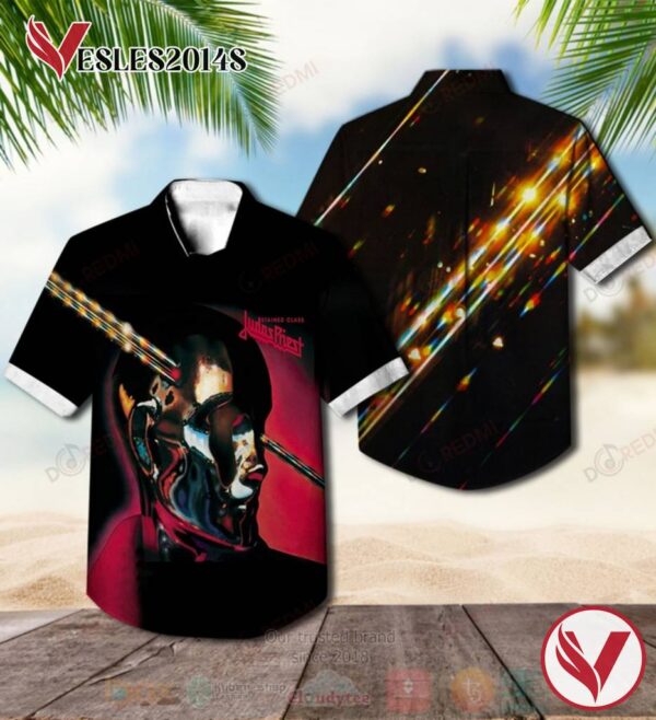 Judas Priest Stained Class Black Album Hawaiian Shirt, Best Gift For Music Lovers Vesles2014S