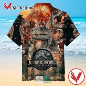 Jurassic World Fallen Kingdom Casual Hawaiian Shirt, Best Gifts For Summer Vesles2014S 2