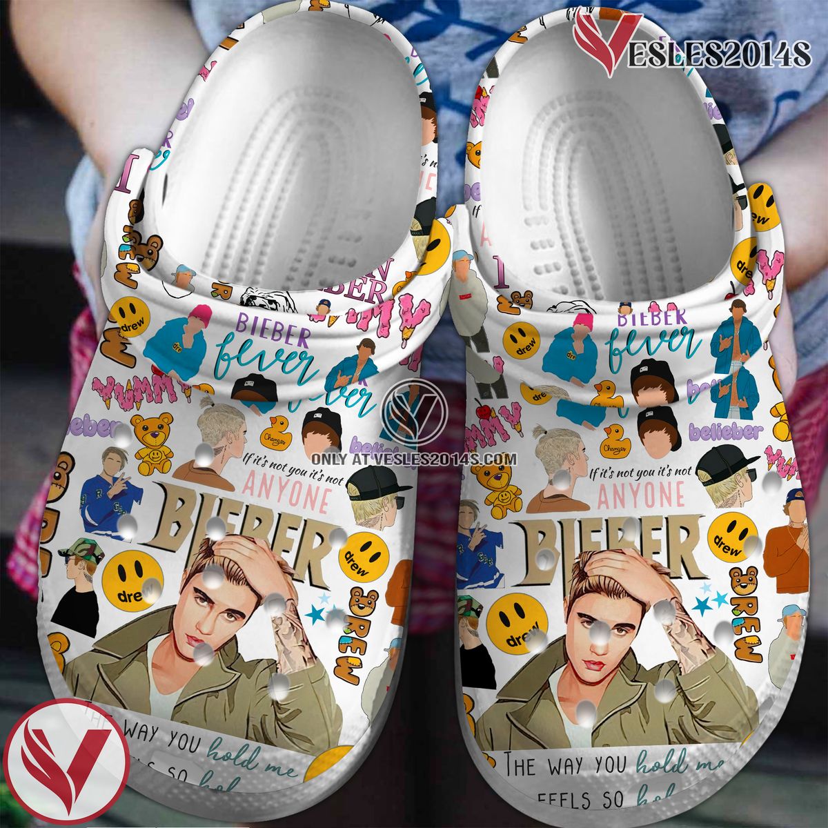 Justin Bieber Music Crocs Crocband Clogs Shoes, Unique Gifts For Fans - Vesles2014S