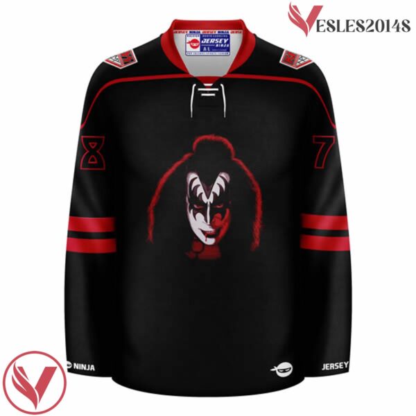 KISS The Solo Albums The Demon Hockey Jersey - Vesles2014S 2