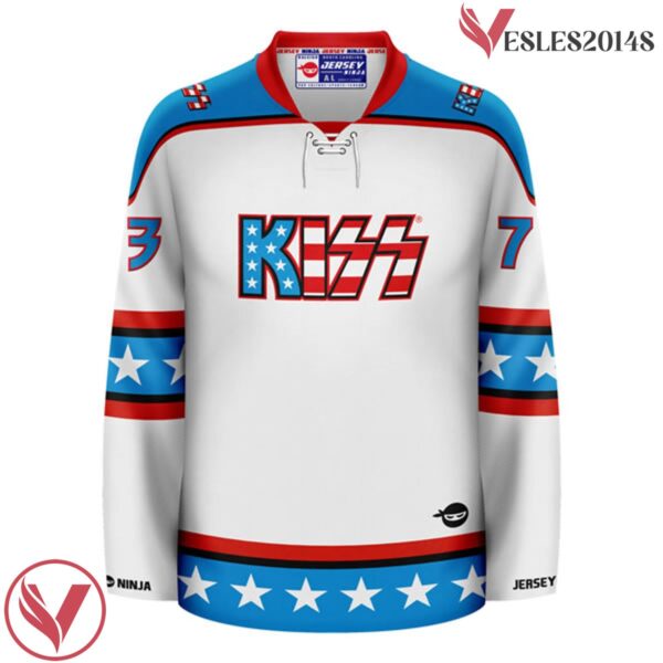 KISS USA Stars And Stripes Hockey Jersey - Vesles2014S 2