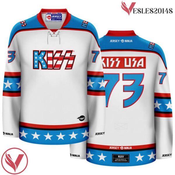 KISS USA Stars And Stripes Hockey Jersey - Vesles2014S
