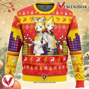 Kagamine Rin Len Ugly Christmas Sweater, Unique Christmas Gift For Fans - Vesles2014S
