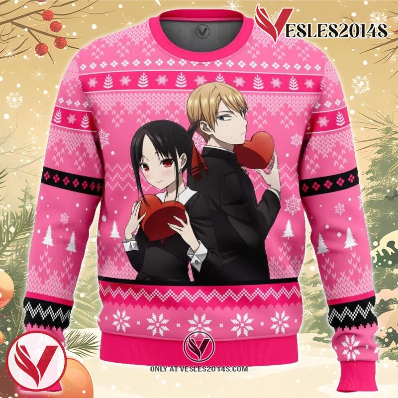 Kaguya And Miyuki Kaguya-sama Love is War Ugly Christmas Sweater, Unique Christmas Gift For Fans - Vesles2014S