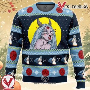 Kaguya ?tsutsuki Ahegao Naruto Ugly Christmas Sweater, Unique Christmas Gift For Fans - Vesles2014S