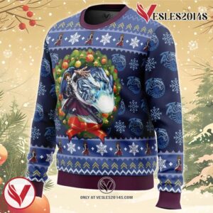 Kaiba Blue-Eyes White Dragon Christmas Yugioh Ugly Christmas Sweater, Unique Christmas Gift For Fans - Vesles2014S 1