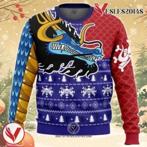 Kaido Dragon One Piece Ugly Christmas Sweater, Unique Christmas Gift For Fans - Vesles2014S