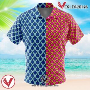 Kaido Pattern One Piece Style 2 Hawaiian Button Up Shirt, Perfect Gifts For Anime Lovers - Vesles2014S 1