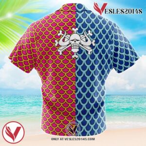 Kaido Pattern One Piece Style 2 Hawaiian Button Up Shirt, Perfect Gifts For Anime Lovers - Vesles2014S