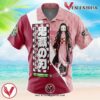 Kamado Nezuko Haori Demon Slayer Hawaiian Button Up Shirt, Perfect Gifts For Anime Lovers - Vesles2014S