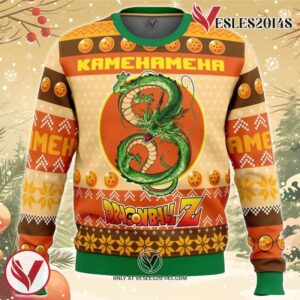 Kamehameha Dragon Ball Z Ugly Christmas Sweater, Unique Christmas Gift For Fans - Vesles2014S