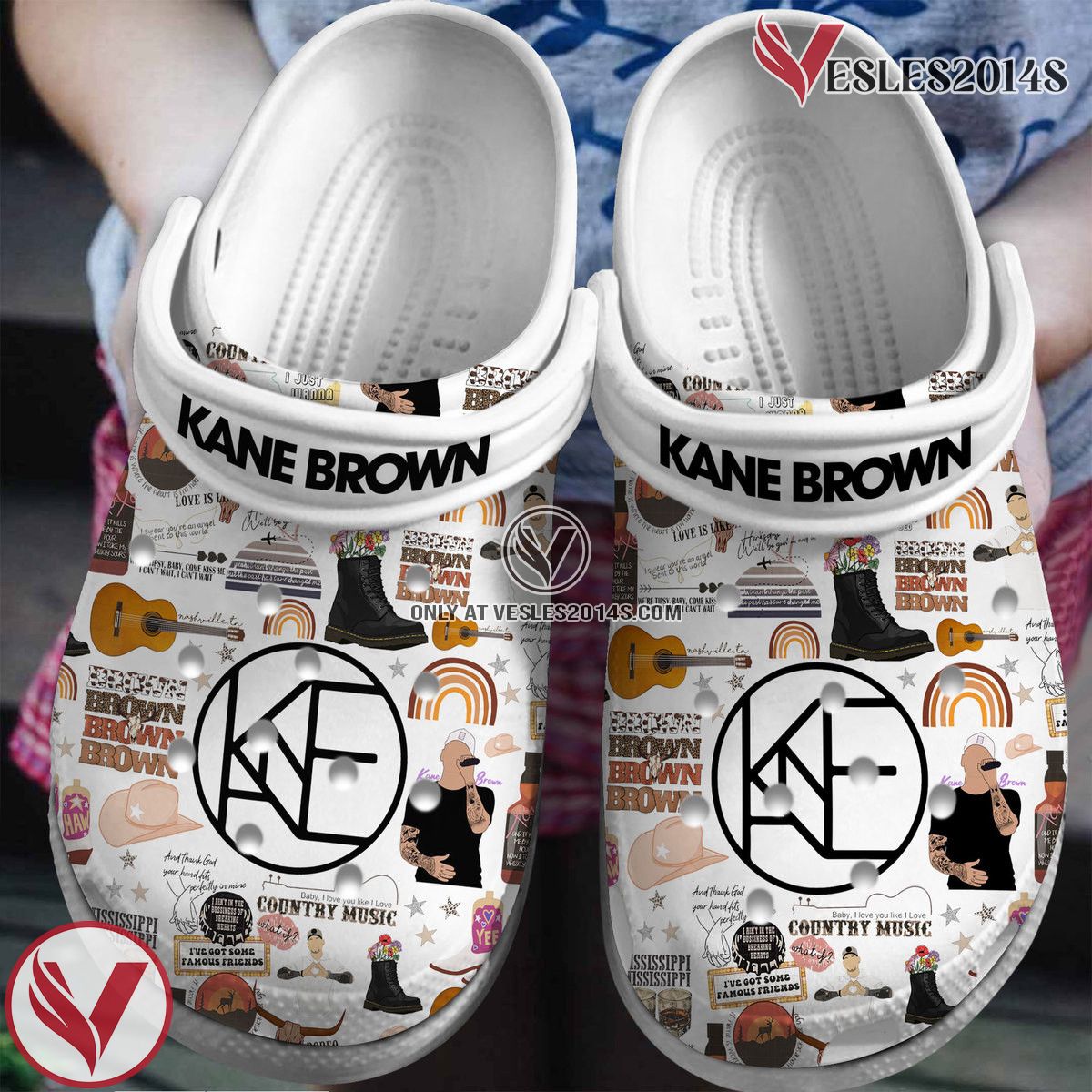 Kane Brown Music Crocs Crocband Clogs Shoes, Unique Gifts For Fans Style 2 - Vesles2014S