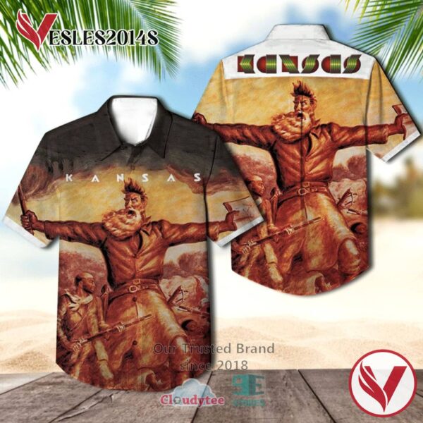 Kansas 1974 Album Hawaiian Shirt, Best Gift For Music Lovers Vesles2014S