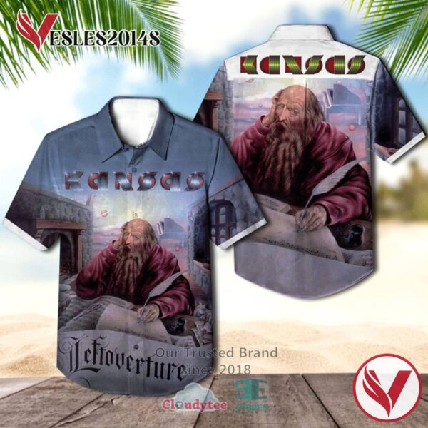 Kansas Leftoverture 1976 Album Hawaiian Shirt, Best Gift For Music Lovers Vesles2014S