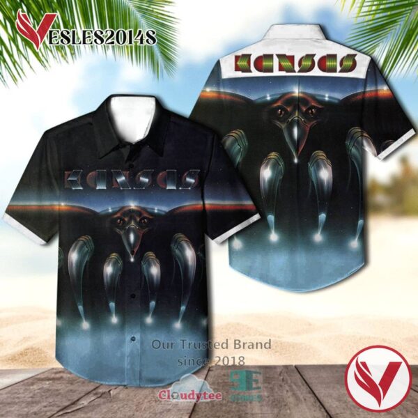 Kansas Song for America 1975 Album Hawaiian Shirt, Best Gift For Music Lovers Vesles2014S