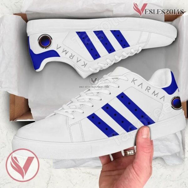 Karma Logo Print Stan Smith Shoes, Unique Sneaker For Fans - Vesles2014s