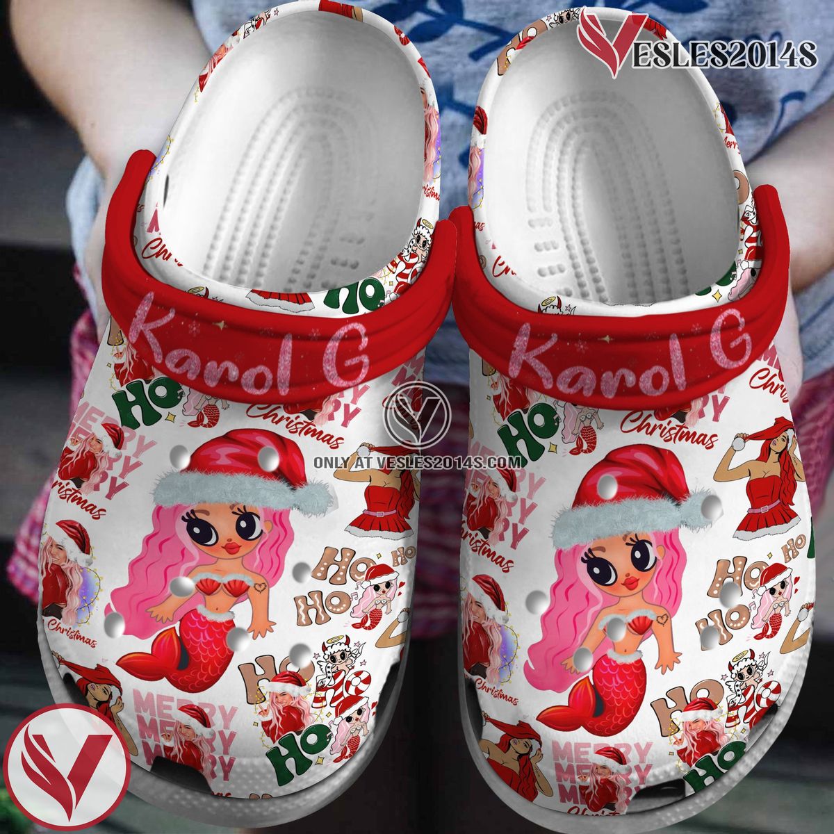 Karol G Christmas Music Crocs Crocband Clogs Shoes, Unique Gifts For Fans - Vesles2014S