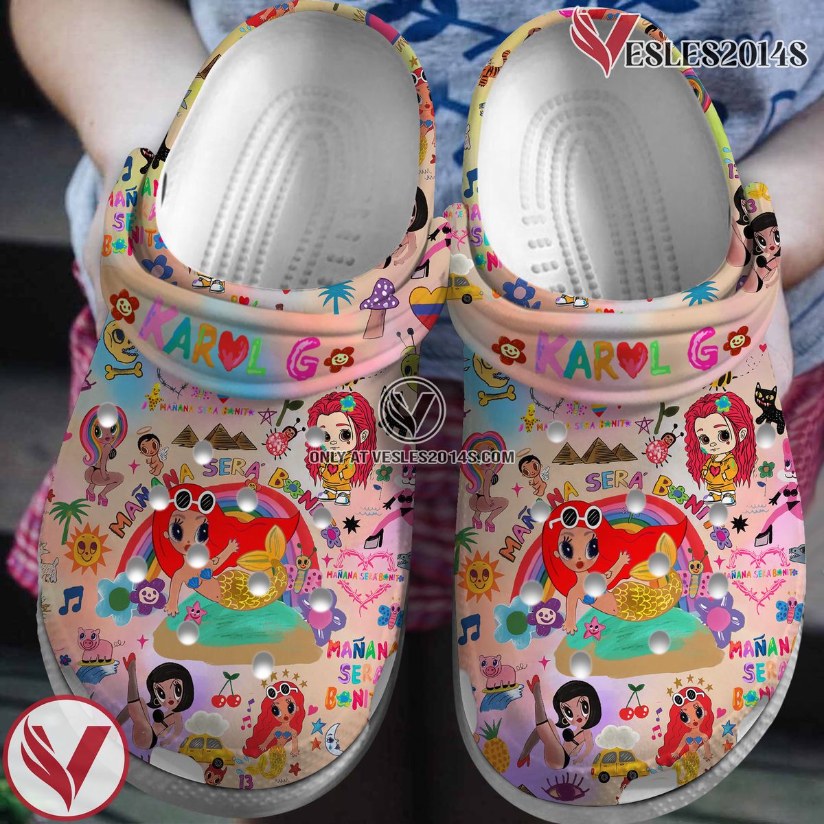 Karol G Music Crocs Crocband Clogs Shoes, Unique Gifts For Fans Style 12 - Vesles2014S