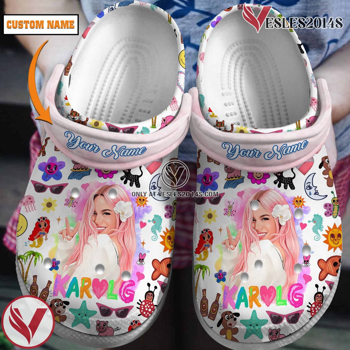 Karol G Music Crocs Crocband Clogs Shoes, Unique Gifts For Fans Style 13 - Vesles2014S