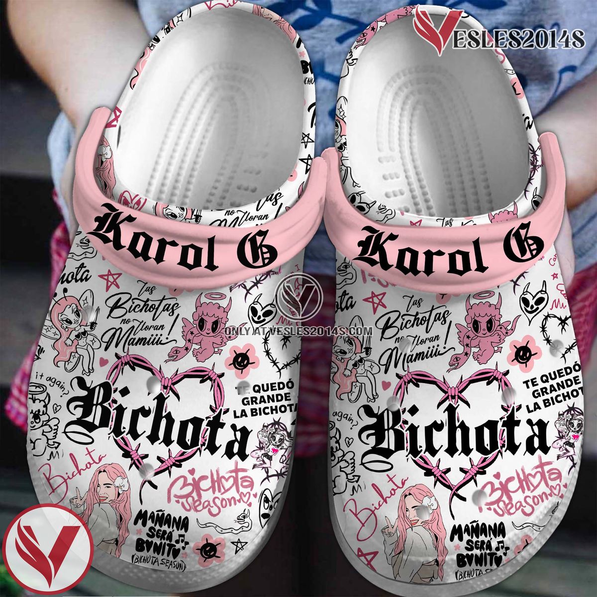 Karol G Music Crocs Crocband Clogs Shoes, Unique Gifts For Fans Style 14 - Vesles2014S